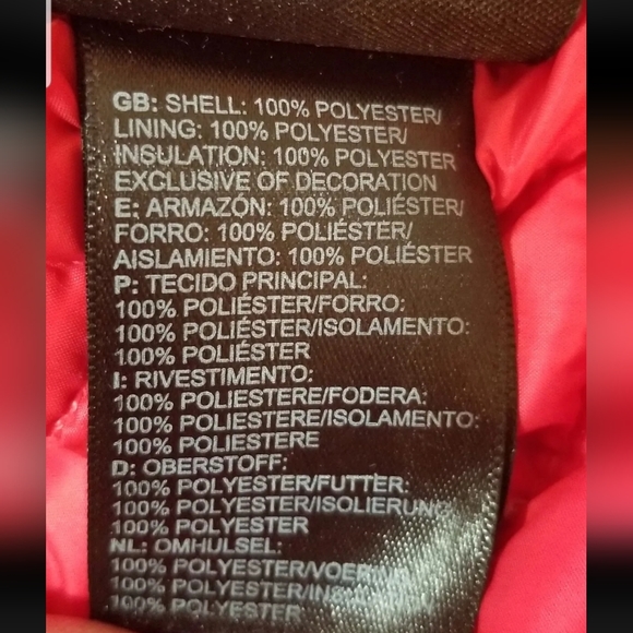 THE NORTH FACE REVERSIBLE PUFFER FUZZY JACKET PINK/BLUE GIRLS SIZE XL - Picture 12 of 12